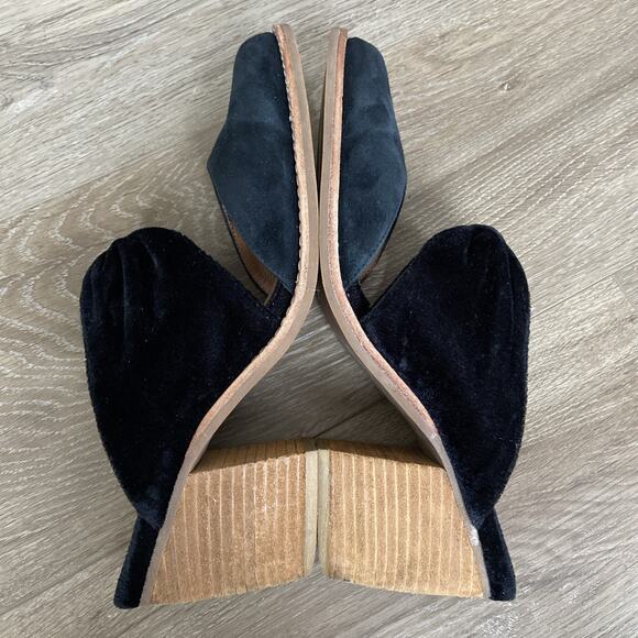 Jeffrey Campbell Cyrus Bow Heeled Mules Sz US 9 Black Suede - Picture 4 of 13